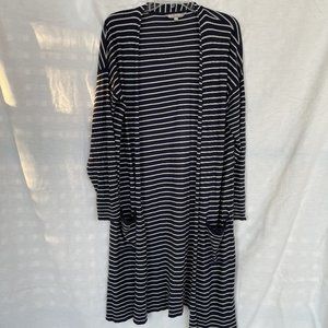 Athleta Long Stripe Open Front Cardigan
